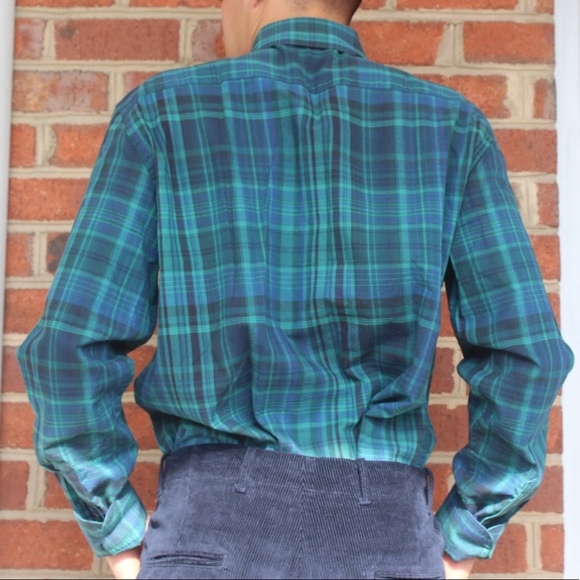 Ike Behar sea moss plaid button down dress shirt - Picture 2 of 8